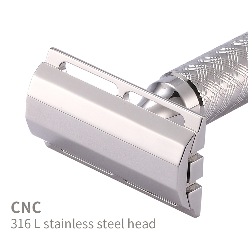 Safety Razor Handle - CNC 316L 스테인레스 스틸 더블 에지