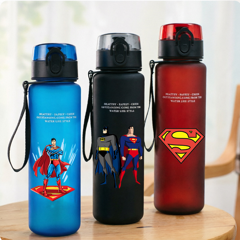 Reusable Bottle - 650ml 슈퍼맨 스포츠 물병 여성 남성