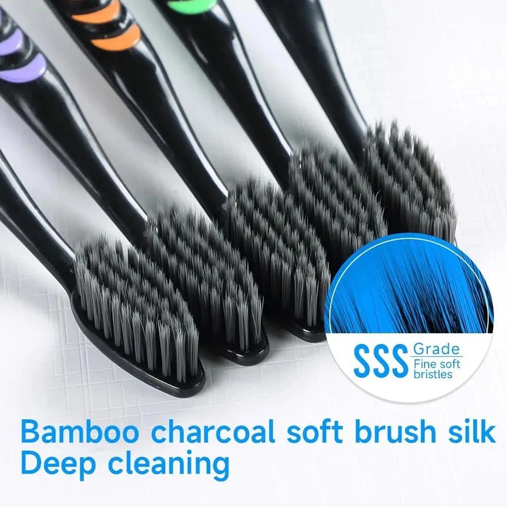10개입 가족용 대나무 숯 칫솔, 부드러운 칫솔모, 휴 - Bamboo Toothbrush 리뷰 및 가격