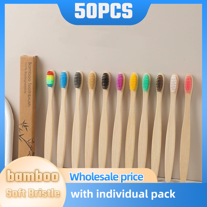 대용량 50개입 대나무 칫솔, 부드러운 칫솔모, 개별  - Bamboo Toothbrush 리뷰 및 가격