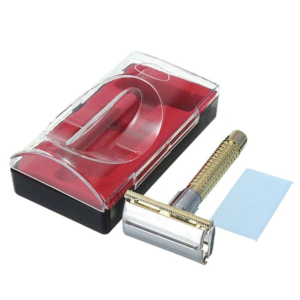정교한 레트로 안전 면도기 스테인리스 스틸 이중날 면도 - Safety Razor Handle 리뷰 및 가격