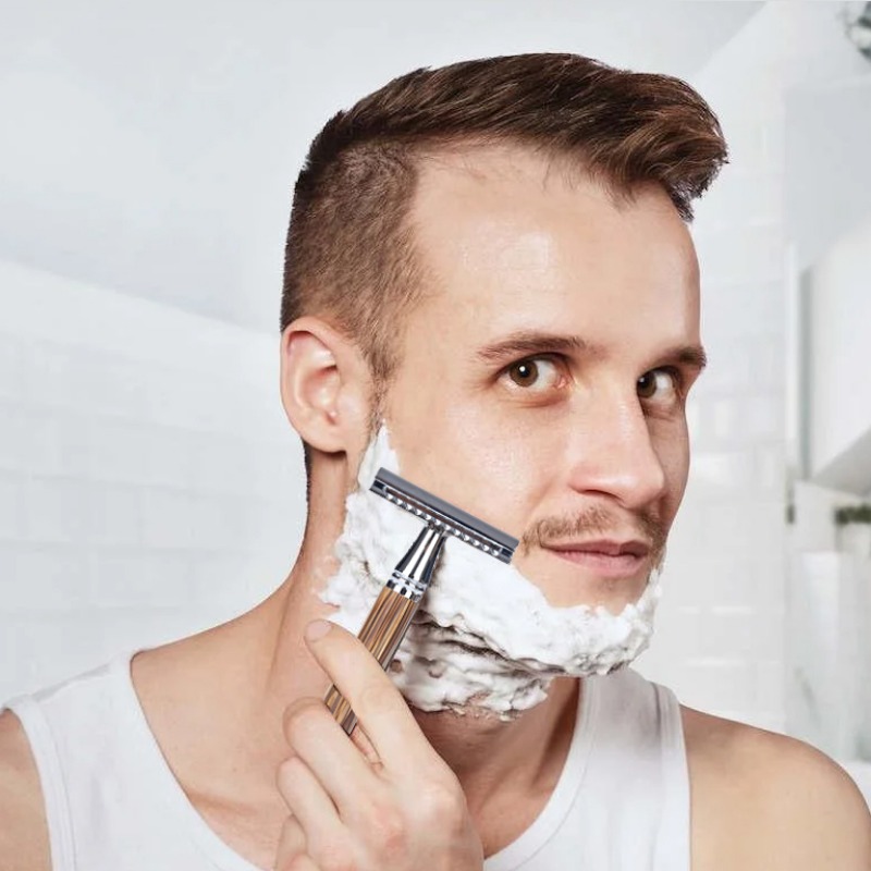 빈티지 면도기 스테인리스 스틸 이중날 안전 면도기 세트 - Safety Razor Handle 리뷰 및 가격