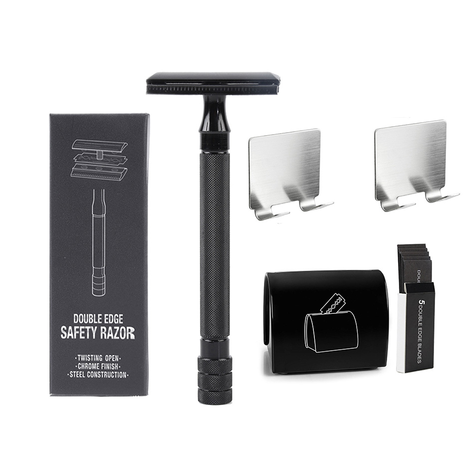 빈티지 면도기 스테인리스 스틸 이중날 안전 면도기 세트 - Safety Razor Handle 리뷰 및 가격