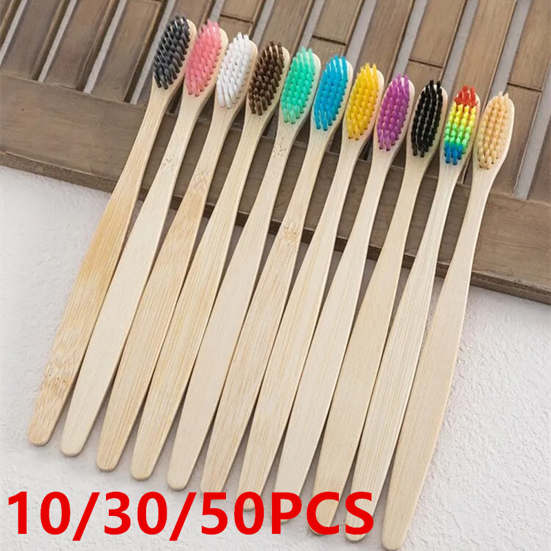 10팩 천연 대나무 칫솔 친환경 가족 호텔 숯 대나무  - Bamboo Toothbrush 리뷰 및 가격