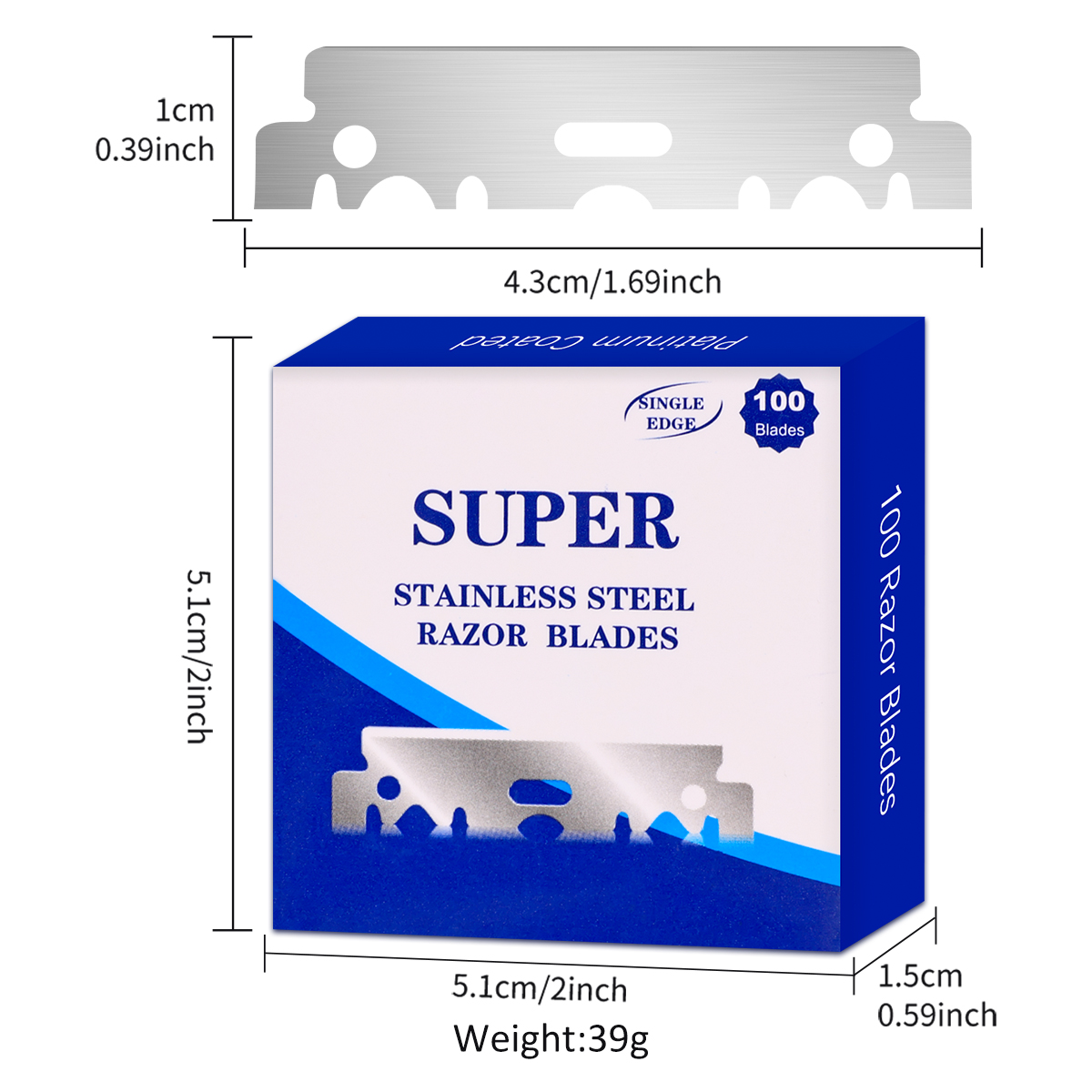 100개 스테인리스 스틸 안전 면도날 교체용 남성용 면 - Safety Razor Handle 리뷰 및 가격