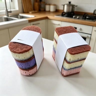 두꺼운 양면 주방 스펀지 |   논스틱 기름때 제거 설 - Eco Sponge 리뷰 및 가격